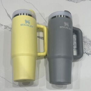Stanley 30oz Stainless Steel Flowstate Quencher Tumblers Yellow and Gray